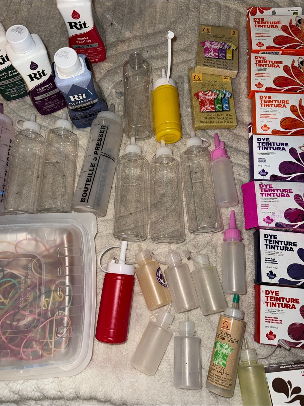 Rit, Tinex, Tie die Kit with Clear Bottles and Bright Accent Colors - Picture 3 of 6